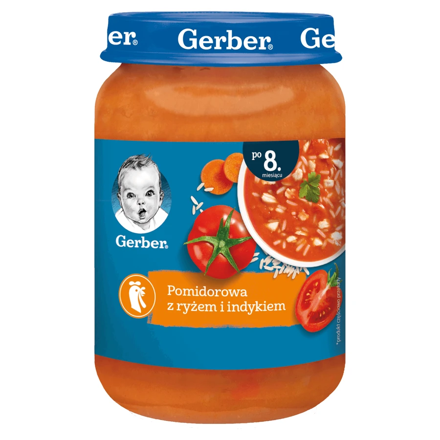 Суп Gerber, томатный с рисом и индейкой, после 8 месяцев, 190 г: цены и характеристики