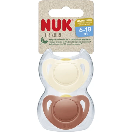 Nuk for NATURE латексна соска 6-18м. КОРОБКА червона 2 шт: ціни та характеристики