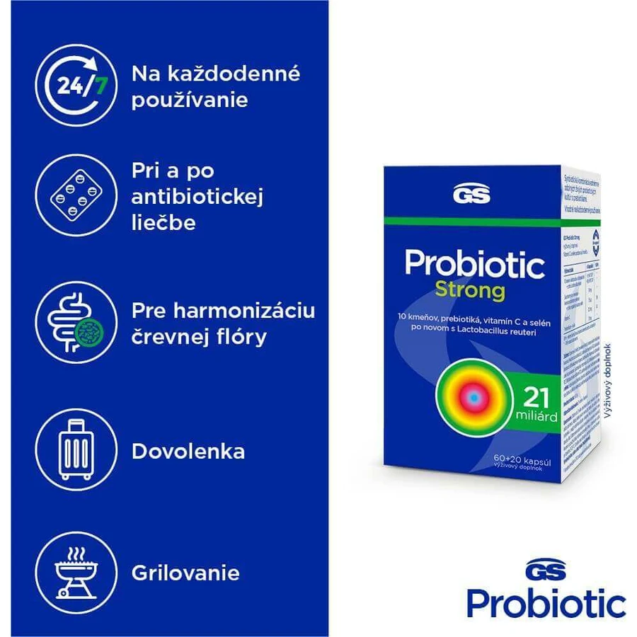 Пробіотик GS GS Probiotic Strong 80 капсул: ціни та характеристики