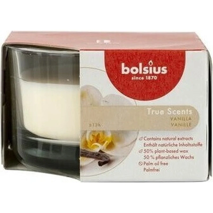 Bolsius Aromatic 2.0 Glass 80x50mm Vanilla, ароматическая свеча 1×1 шт, ароматическая свеча: цены и характеристики