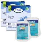 Набор Tena Lady, специальные гигиенические салфетки, Super, 2 x 30 шт + ProSkin Pants Normal chonic трусы, размер M и L, 2 образца: цены и характеристики