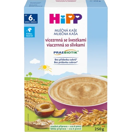 HiPP PRAEBIOTIK Mliena kaa мультизерновой со сливами 250 г: цены и характеристики