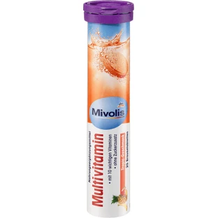 Мультивітаміни Mivolis Multivitamine з тропічним смаком шипучі таблетки, 82 г, 20 шт.