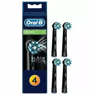 Насадки для електричної зубної щітки Cross Action Black Edition, 4 штуки, Oral B