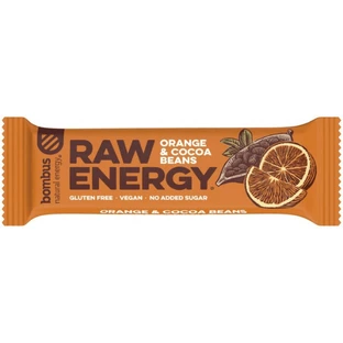 Протеиновый батончик с апельсином и какао-бобами, 50 г, Raw Energy