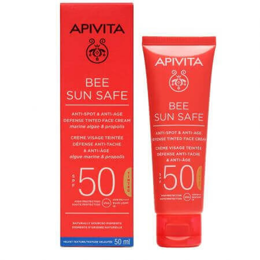 Солнцезащитный крем Bee Sun Safe SPF50 Bee Sun Safe против пилинга, 50 мл, Apivita: цены и характеристики