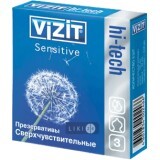 Презервативи латексні Vizit Hi-tech Sensitive надчутливі 3 шт
