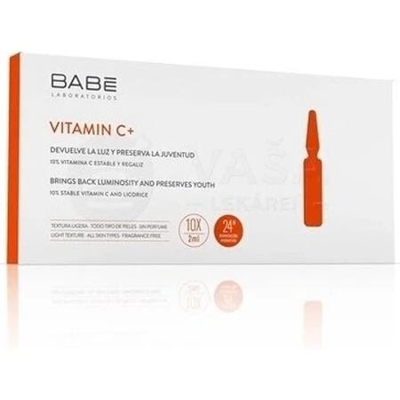 BABÉ VITAMIN C+ AMPULK SOLUTION 10×2 мл, антиоксидантная восстанавливающая сыворотка: цены и характеристики