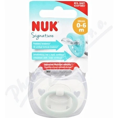 NUK Signature Soother 0-6 м. КОРОБОЧКА 1×1 шт, пустушка: ціни та характеристики