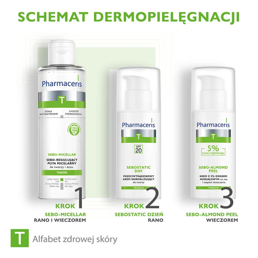 Pharmaceris T Sebo-Micellar, себорегулюючий міцелярний лосьйон для обличчя та очей, 200 мл УПАКОВКА ДЕФЕКТНА: ціни та характеристики