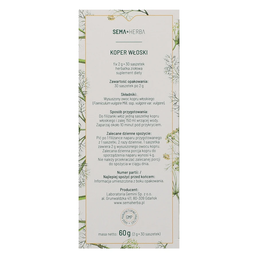 SEMA Herba Dill Wax Fix, 2 г х 30 пакетиків: ціни та характеристики