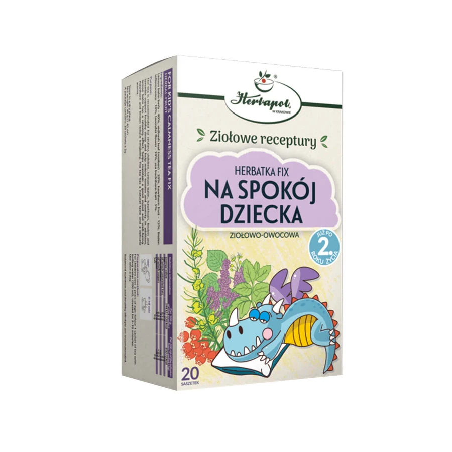 Herbapol Na Spokój Dziecka, чай с травами и фруктами, с 2 лет, 20 пакетиков: цены и характеристики