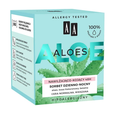 Oceanic AA Aloe vera 100% экстракт алоэ вера 48ч увлажняющий и успокаивающий сорбет для дня и ночи, 50 мл: цены и характеристики
