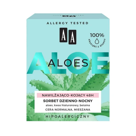 Oceanic AA Aloe vera 100% экстракт алоэ вера 48ч увлажняющий и успокаивающий сорбет для дня и ночи, 50 мл: цены и характеристики