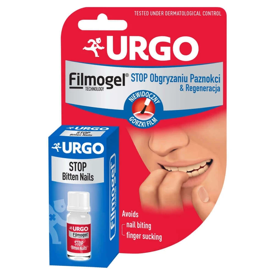 Urgo Filmogel Stop Nail Biting & Regeneration, жидкий пластырь для ногтей, 9 мл CONTAMINATED PACKAGING: цены и характеристики