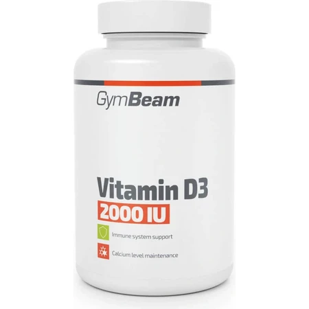 Gymbeam вітамін d3 2000 МО без смаку 120cps 1×120 капсул без смаку: ціни та характеристики