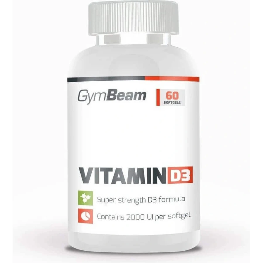 Gymbeam вітамін d3 2000 МО без смаку 120cps 1×120 капсул без смаку: ціни та характеристики