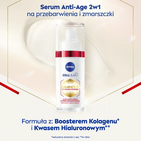 Nivea Cellular Luminous 630 Сыворотка 2-в-1 от гиперпигментации и морщин, 30 мл: цены и характеристики