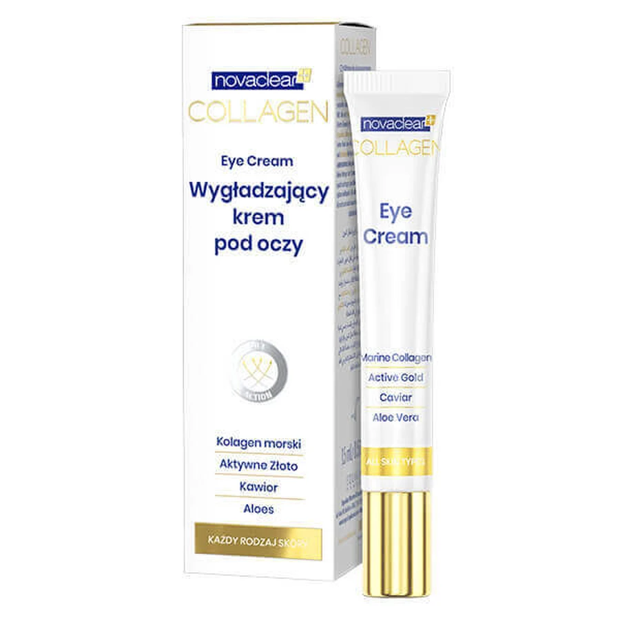 Novaclear Collagen, Разглаживающий крем для кожи вокруг глаз, 15 мл: цены и характеристики