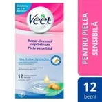 Смужки для депіляції холодним воском для чутливої шкіри, 12 шт, Veet: ціни та характеристики