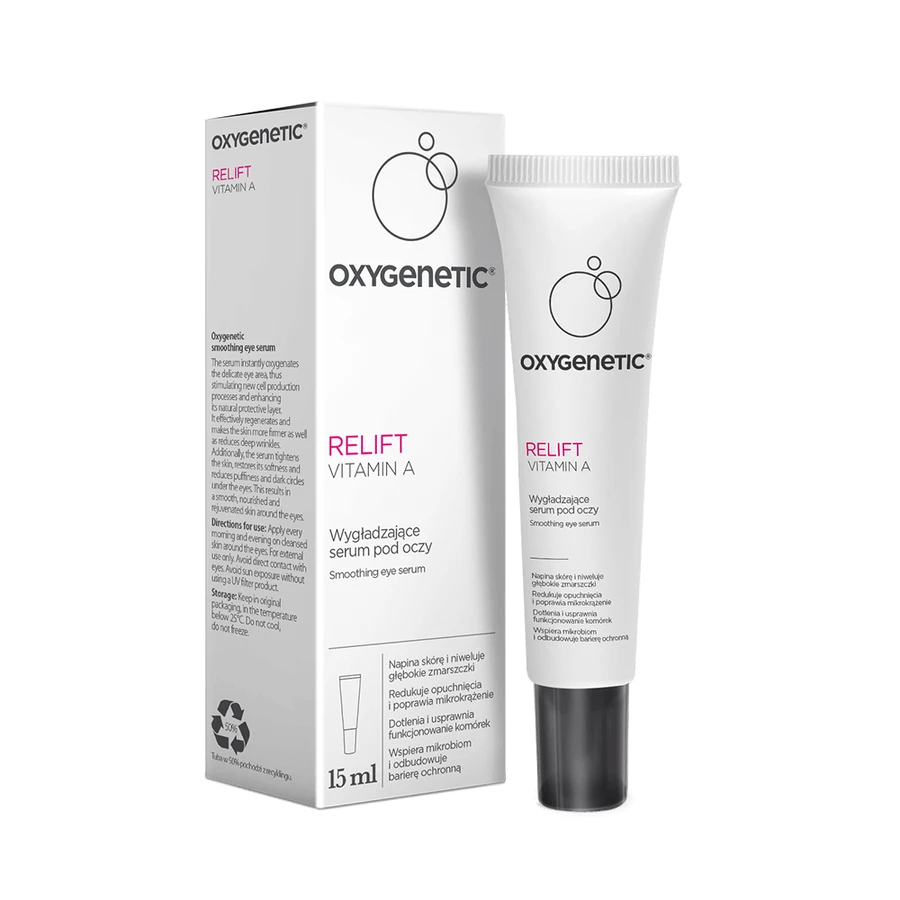 Розгладжуюча сироватка для повік з вітаміном А Oxygenetic Relift, 15 мл: ціни та характеристики