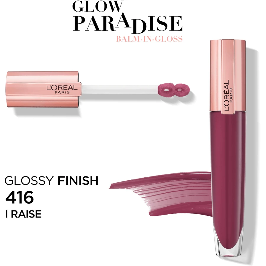 L'Oréal Paris Brilliant Signature Glow Paradise Блеск для губ 416 Raise, 7 мл: цены и характеристики