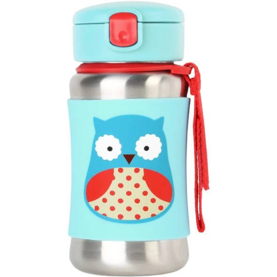 Пляшка для води Skip Hop Zoo з нержавіючої сталі - Sovika 12м+ 350 мл: ціни та характеристики