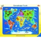 Пазл Карта світу з тваринами, 30 деталей, Ravensburger