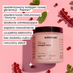 Колагеновий напій Supersonic Beauty, смородиново-міта, 185 г