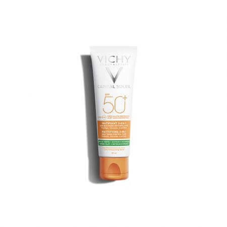 Vichy Capital Soleil 3 в 1 Антитенирующий матирующий крем с SPF 50+, 50 мл: цены и характеристики