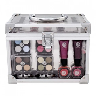 Набор для макияжа, 2K Beauty, прозрачный бьюти-кейс в комплекте