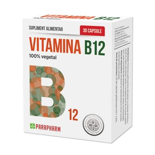 Витамин B12, 30 капсул, Парафарм