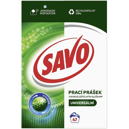 Пральний порошок Savo Універсальний 3,29 кг: ціни та характеристики