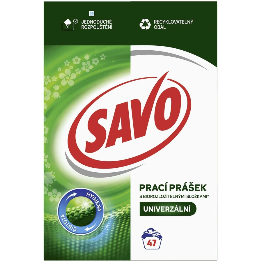 Пральний порошок Savo Універсальний 3,29 кг: ціни та характеристики