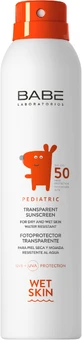 Babé Baby - Прозорий дитячий сонцезахисний спрей для вологої шкіри SPF 50, 200 мл