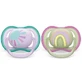 Philips Пустушки Philips Avent Ultra Air, 0-6 місяців, 2 штуки, зелені та рожеві з дизайном, SCF085/59, Philips