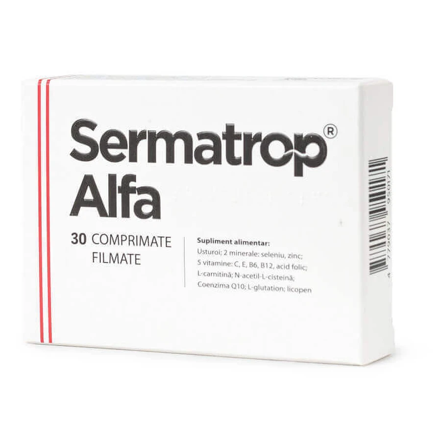 Серматроп Альфа Laboratoire d'Innovation Vegetale Sermatrop Alfa, 30 таблеток: ціни та характеристики
