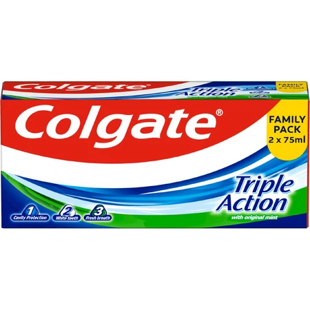Зубная паста Colgate Тройное действие 2 x 75 мл: цены и характеристики