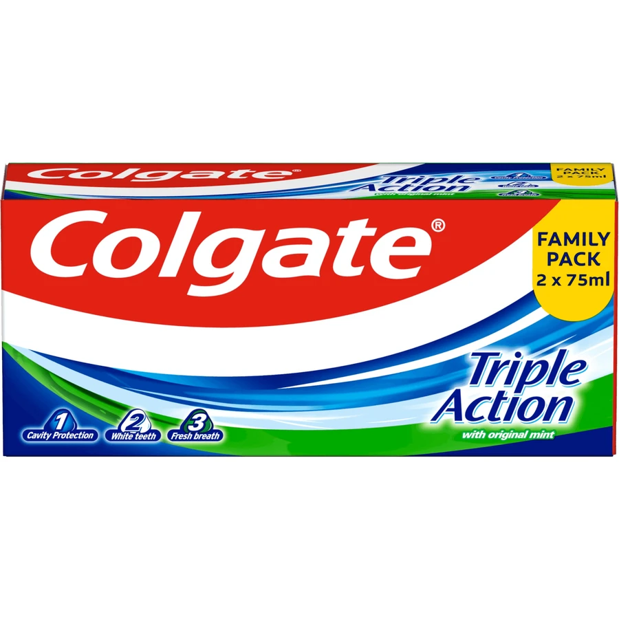 Зубная паста Colgate Тройное действие 2 x 75 мл: цены и характеристики
