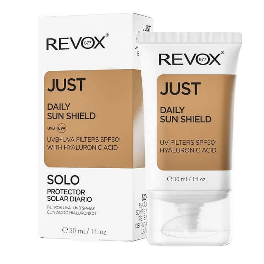 Сонцезахисний денний крем Revox з гіалуроновою кислотою SPF 50, 30 мл: ціни та характеристики