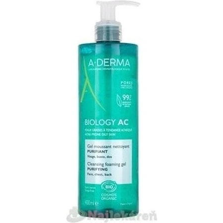 A-DERMA BIOLOGY AC Пінний очищуючий гель для шкіри, схильної до акне, 1×400 мл гель, очищуючий гель для шкіри: ціни та характеристики