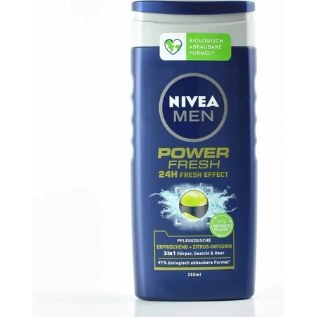 NIVEA Men Гель для душа Power Fresh 250 мл 1×250 мл, увлажняет кожу: цены и характеристики