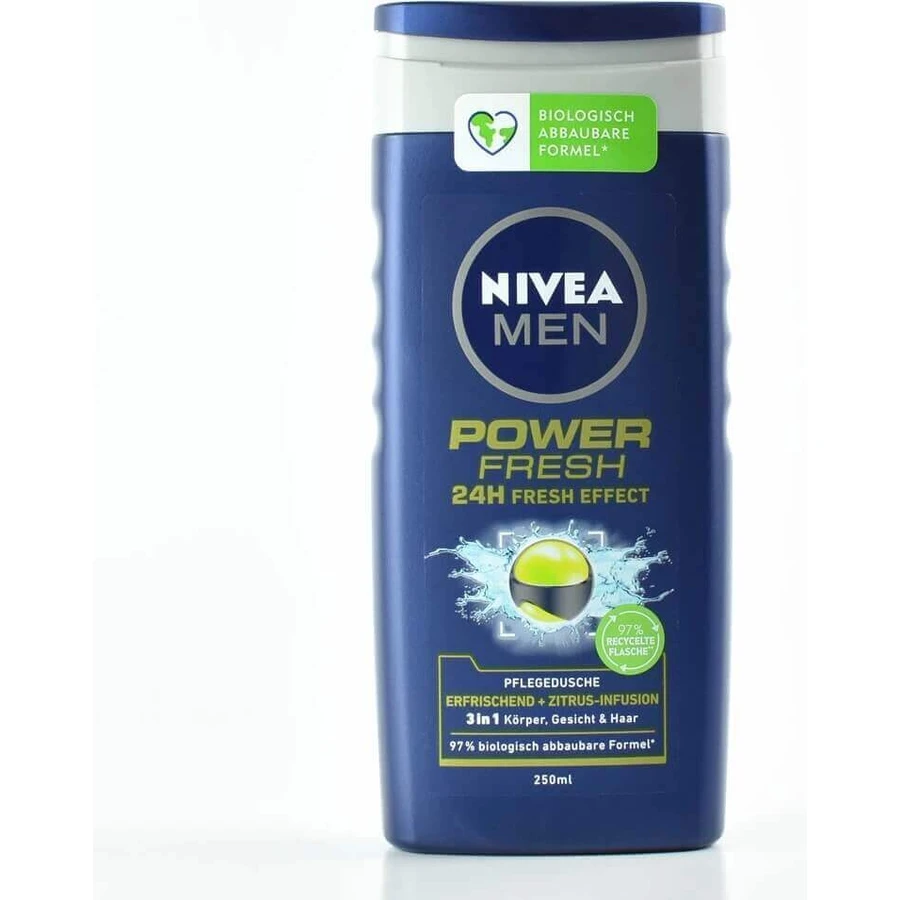 NIVEA Men Гель для душа Power Fresh 250 мл 1×250 мл, увлажняет кожу: цены и характеристики