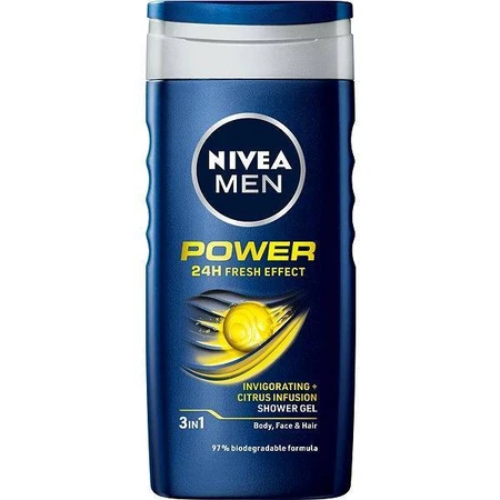 NIVEA Men Гель для душа Power Fresh 250 мл 1×250 мл, увлажняет кожу: цены и характеристики