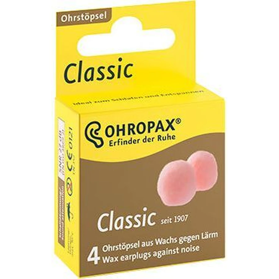 Вушні вкладиші Ohropax Classic Wax, одноразові, 4 шт: ціни та характеристики