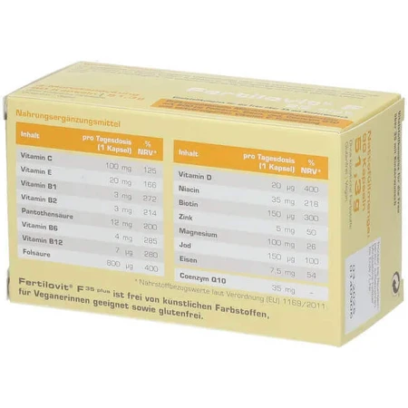 Фертіловіт F 35 плюс Gonadosan Fertilovit F 35 plus, 90 капсул: ціни та характеристики