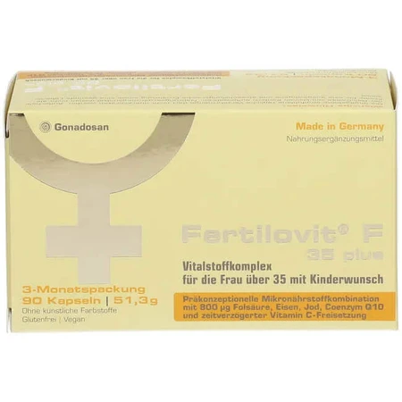 Фертіловіт F 35 плюс Gonadosan Fertilovit F 35 plus, 90 капсул: ціни та характеристики