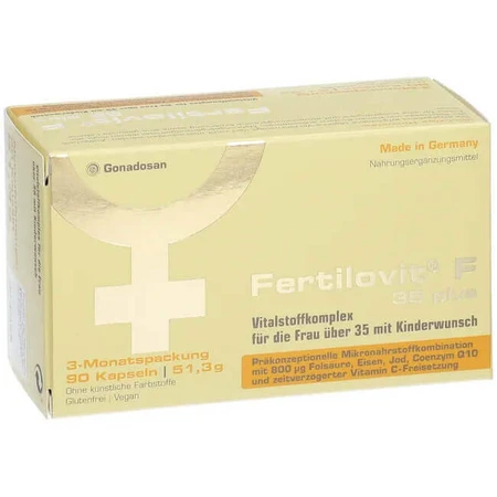 Фертіловіт F 35 плюс Gonadosan Fertilovit F 35 plus, 90 капсул: ціни та характеристики