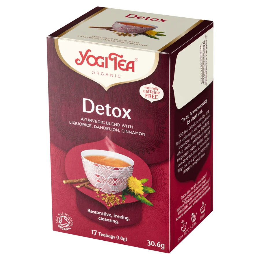 Yogi Tea Detox, детокс-чай БИО, 1,8 г x 17 пакетиков УДАЛЕННАЯ УПАКОВКА: цены и характеристики