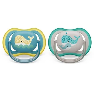Пустышка Philips Avent Ultra Air с фосфоресцирующей кнопкой, +18 месяцев, 2 штуки, SCF394/24, Philips